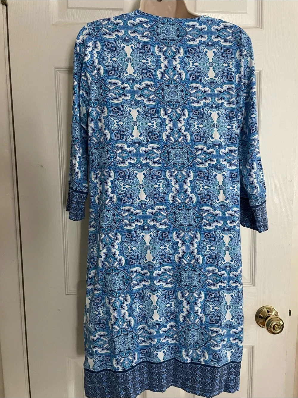 Cool bar Blue Paisley Print Women's SPF Dress